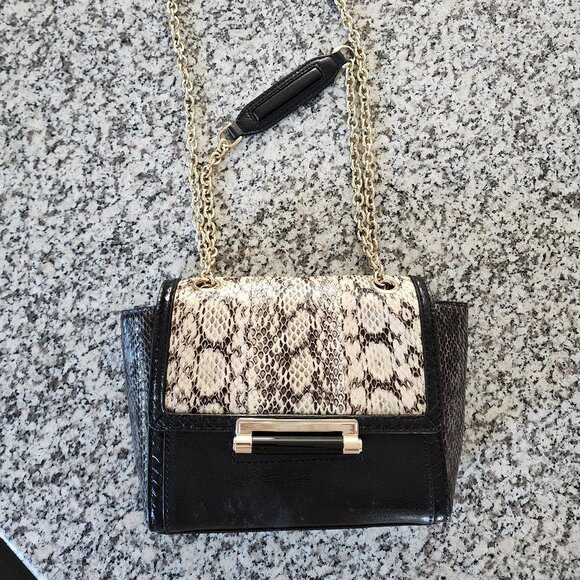 BNWT β Diane Von Furstenberg Snake Skin & Leather Crossbody π€β¨(#103) - Picture 2 of 14